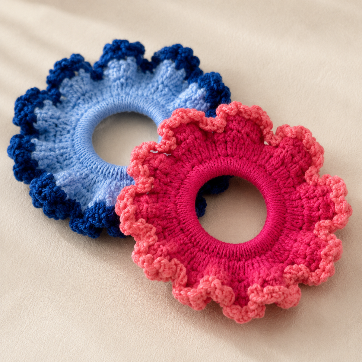 Crochet Hair Scrunchies | Set of 2