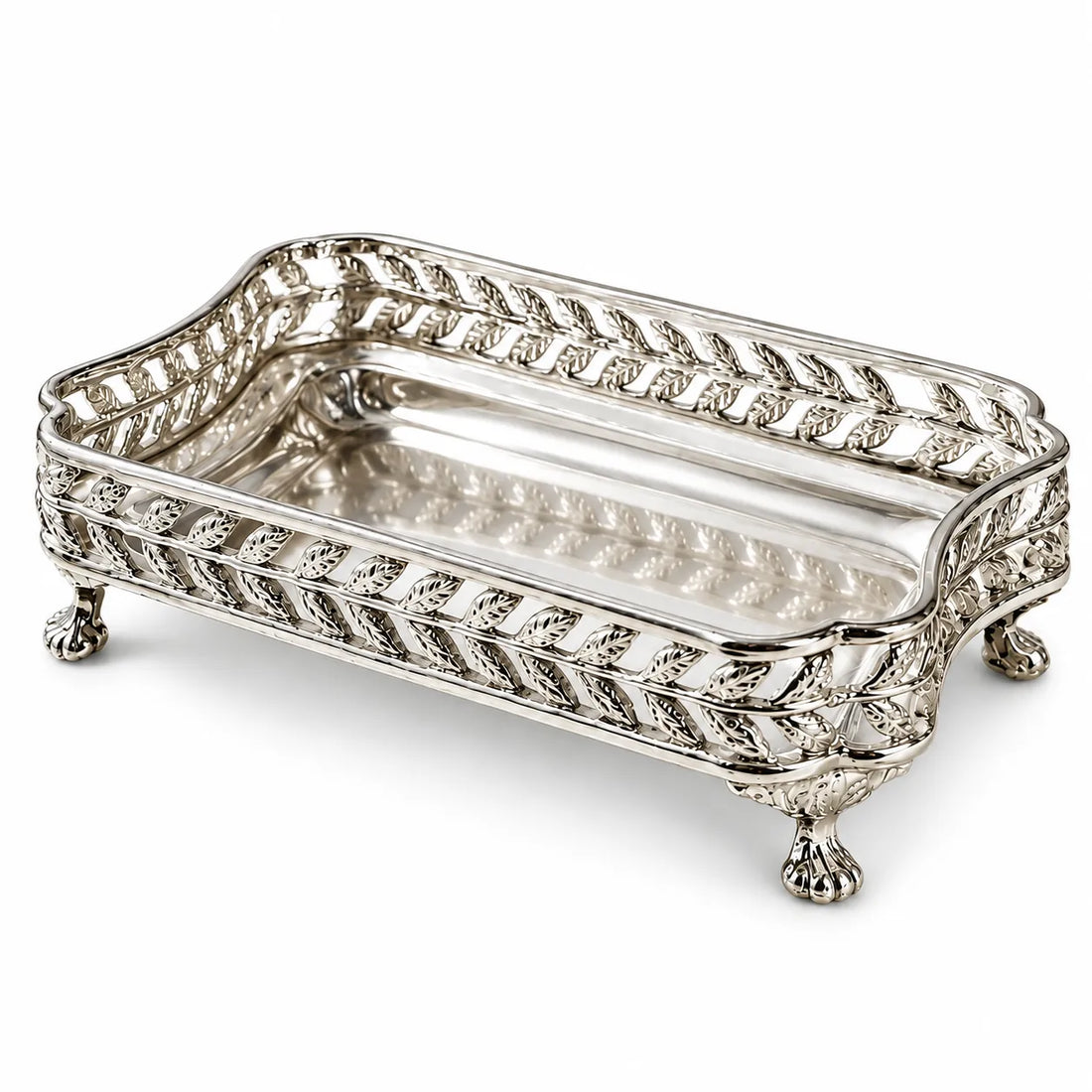 Aangan Brass Multi Use Tray | Nook Trinket Tray | Silver Finish
