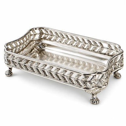 Aangan Brass Multi Use Tray | Nook Trinket Tray | Silver Finish