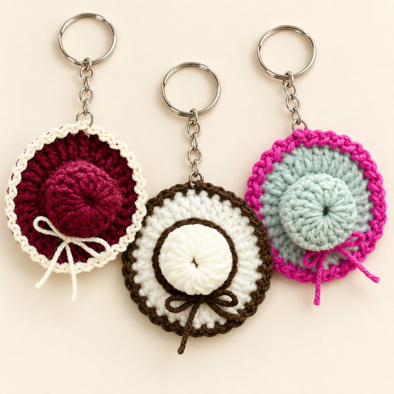 Handmade Crochet Keychain, Assorted Surprise Design, Multiple Sizes