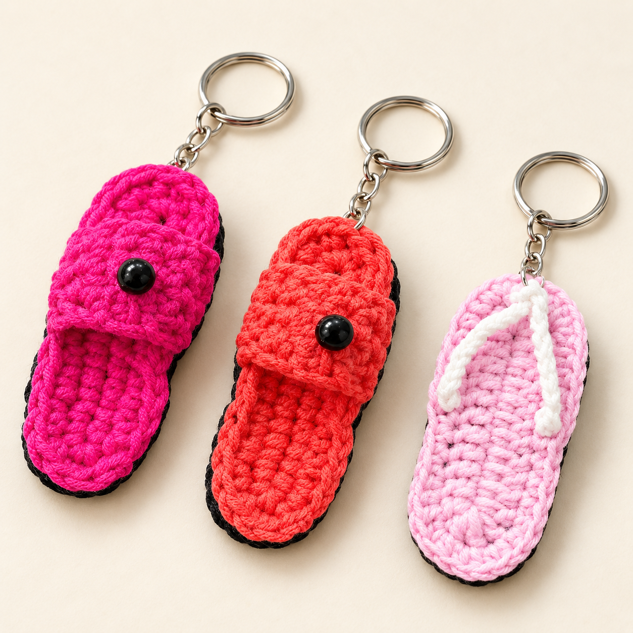 Handmade Crochet Keychain, Assorted Surprise Design, Multiple Sizes