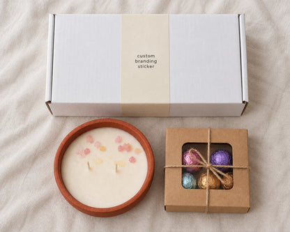 Utsav Gift Box | Soy Candle &amp; Handmade Chocolates Diwali Hamper