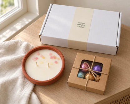 Utsav Gift Box | Soy Candle &amp; Handmade Chocolates Diwali Hamper