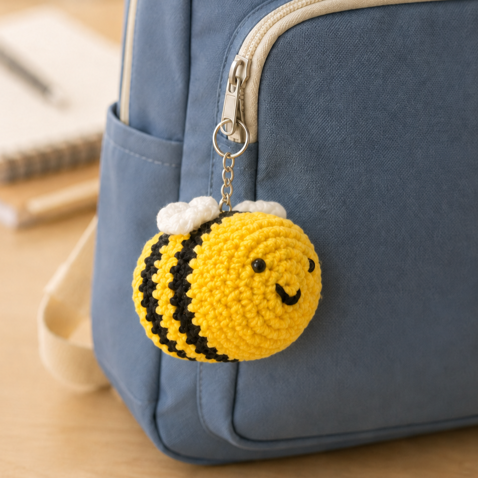 Bee | Handmade Crochet Keychain