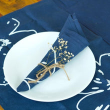 Load image into Gallery viewer, Prasoon Table Linen Set | Pure Hemp | Table Runner, Napkins and Placemats | Hand Printed in Small Batches
