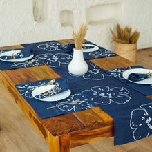 Load image into Gallery viewer, Prasoon Table Linen Set | Pure Hemp | Table Runner, Napkins and Placemats | Hand Printed in Small Batches
