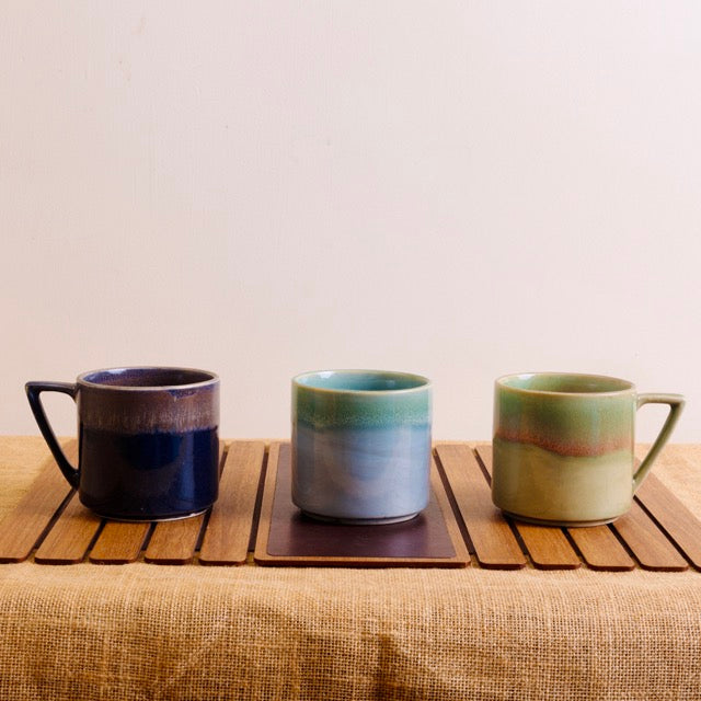 Toofan Mug | Navy Blue and Grey | Hand glazed | Oven and Microwave Safe