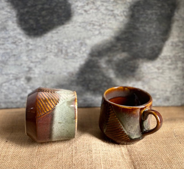Dakkan Mug | Brown and Grey | Hand glazed | Microwave Safe