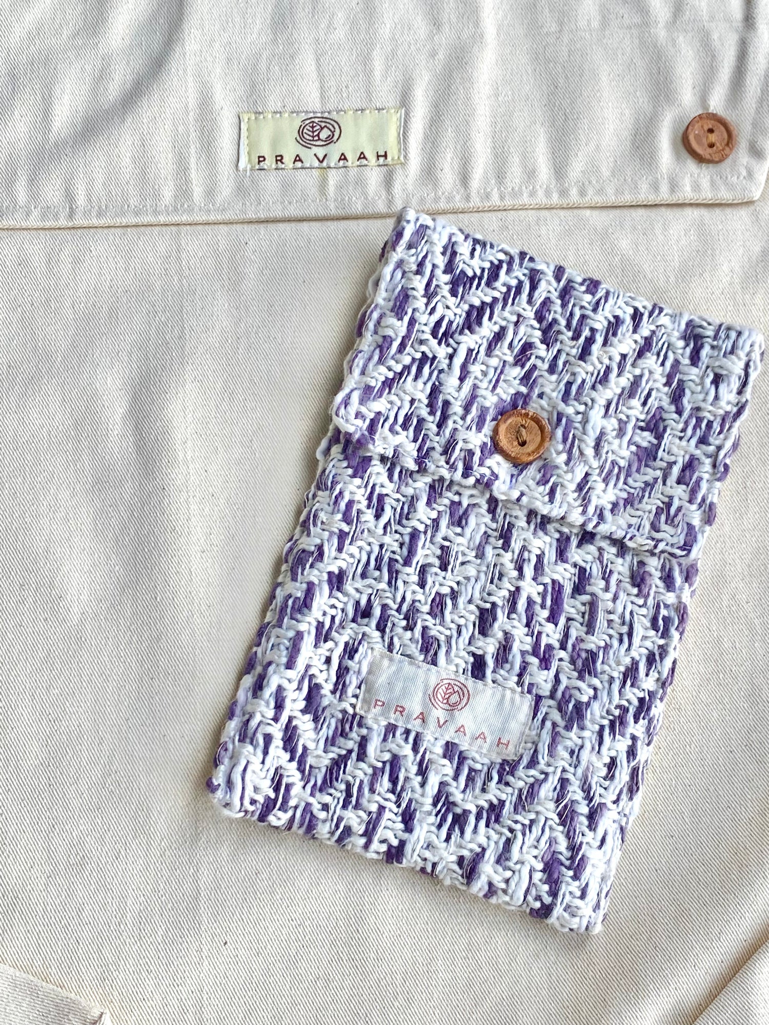 Kys - Multipurpose Handwoven Pouch | Hemp Cotton Blend | Pink | Purple