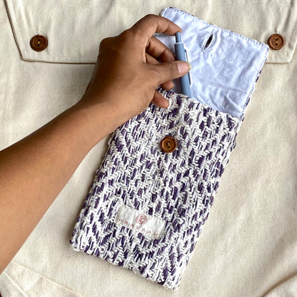 Kys - Multipurpose Handwoven Pouch | Hemp Cotton Blend | Pink | Purple
